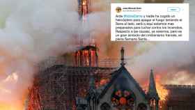 El tuit de barra de Bar de Jose Manuel Soto sobre Notre Dame que ha tenido que eliminar