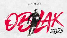 Jan Oblak renueva con el Atlético de Madrid hasta 2023