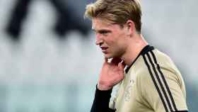 De Jong, durante un entrenamiento con el Ajax