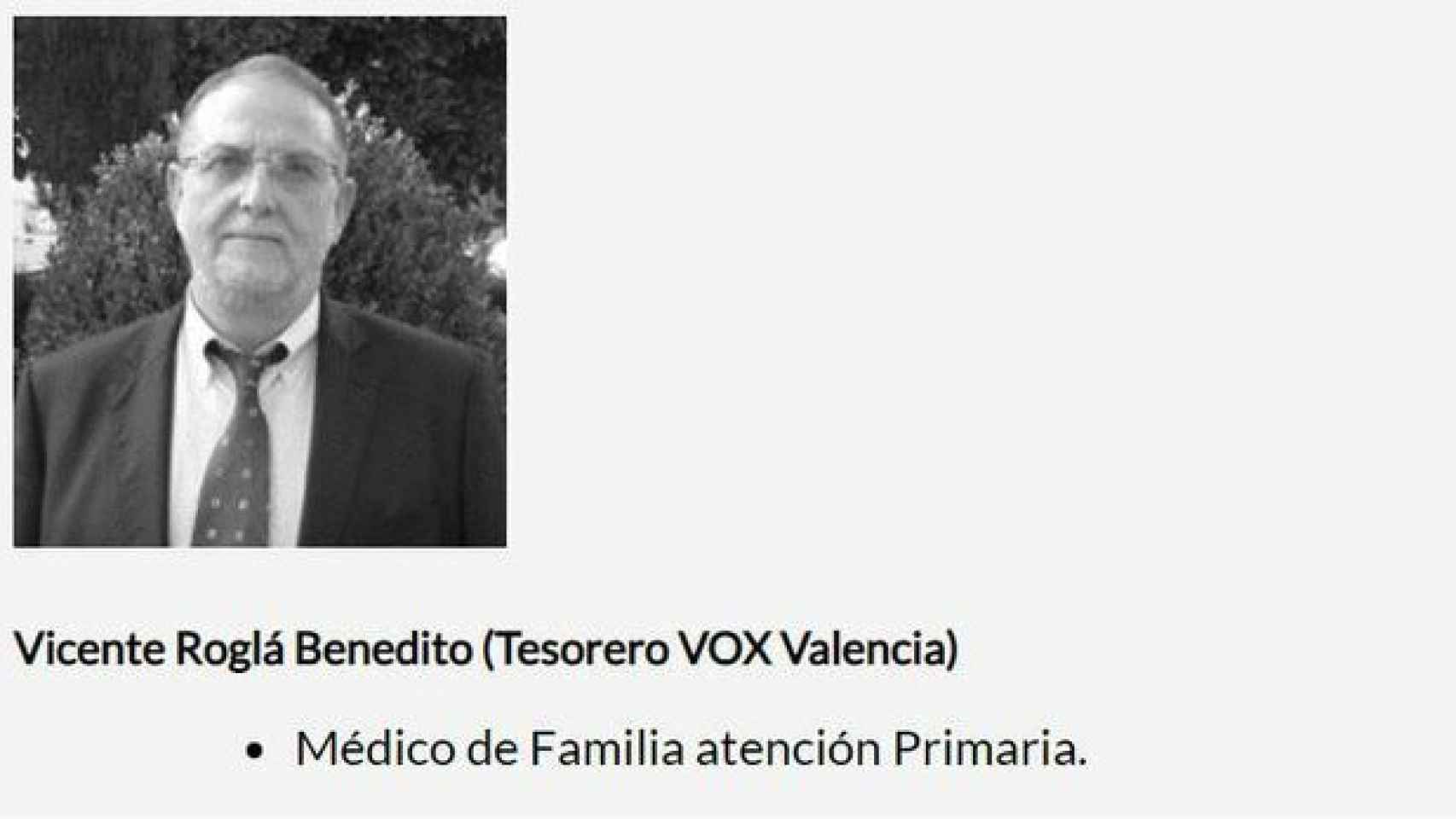 El candidato de Vox Vicente Roglá.