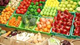 Imagen de archivo de un mercado de frutas y hortalizas.