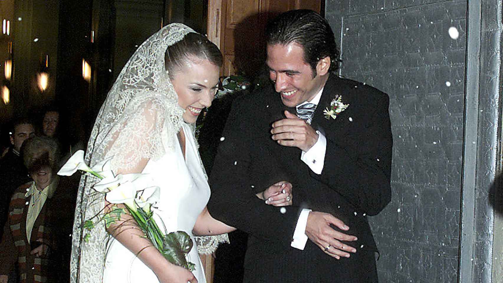 Sabrina Mahí y Ángel Tous en el día de su boda.