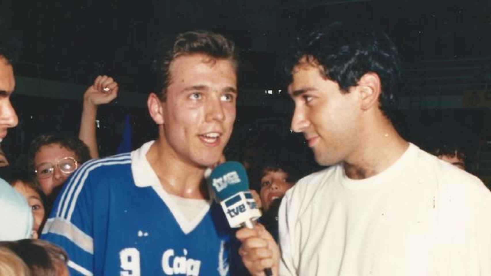 Xabier Fortes, en sus primeros tiempos en el periodismo deportivo.