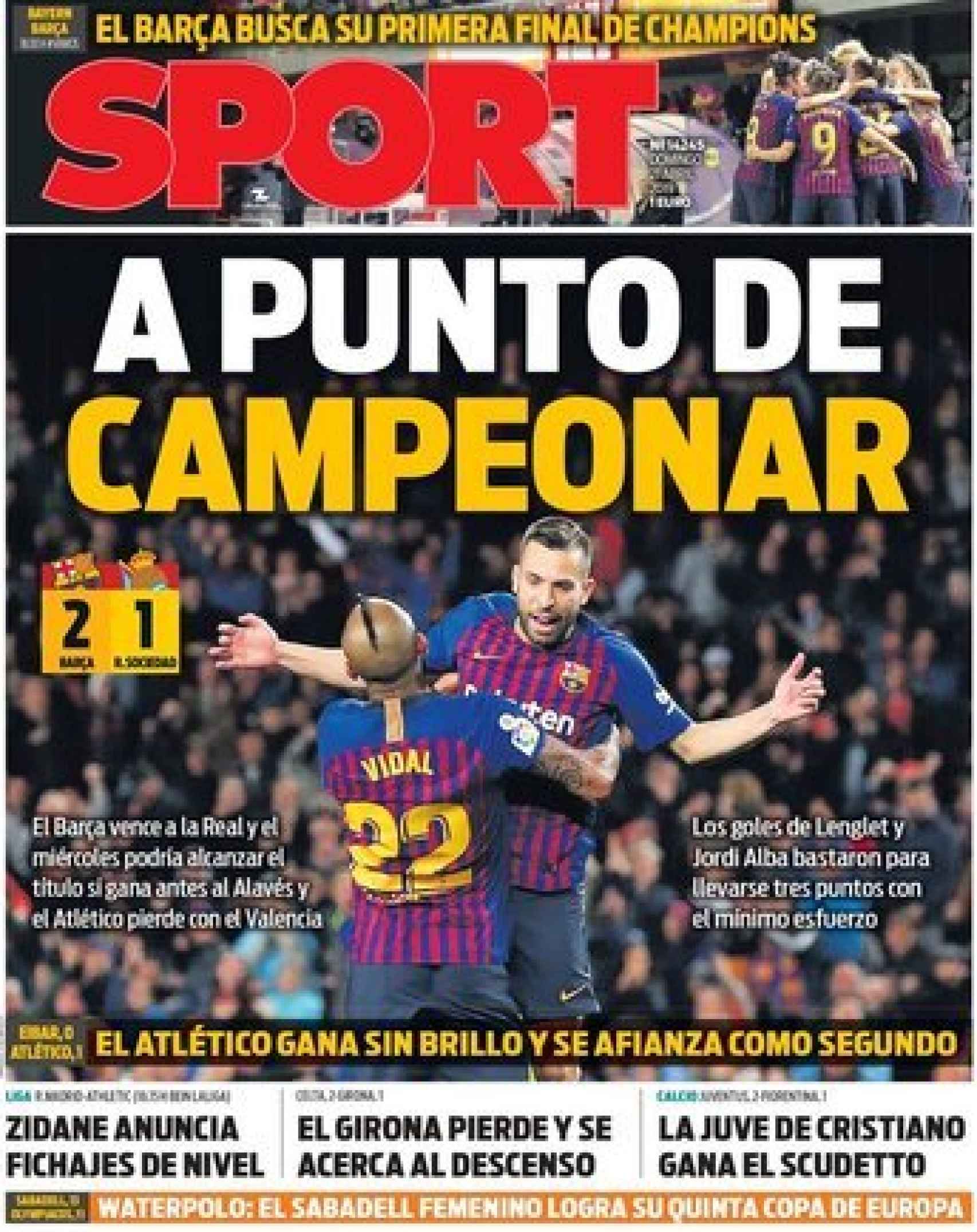 Portada Sport (21/04/2019)