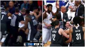 La brutal pelea entre los Nets y los Sixers