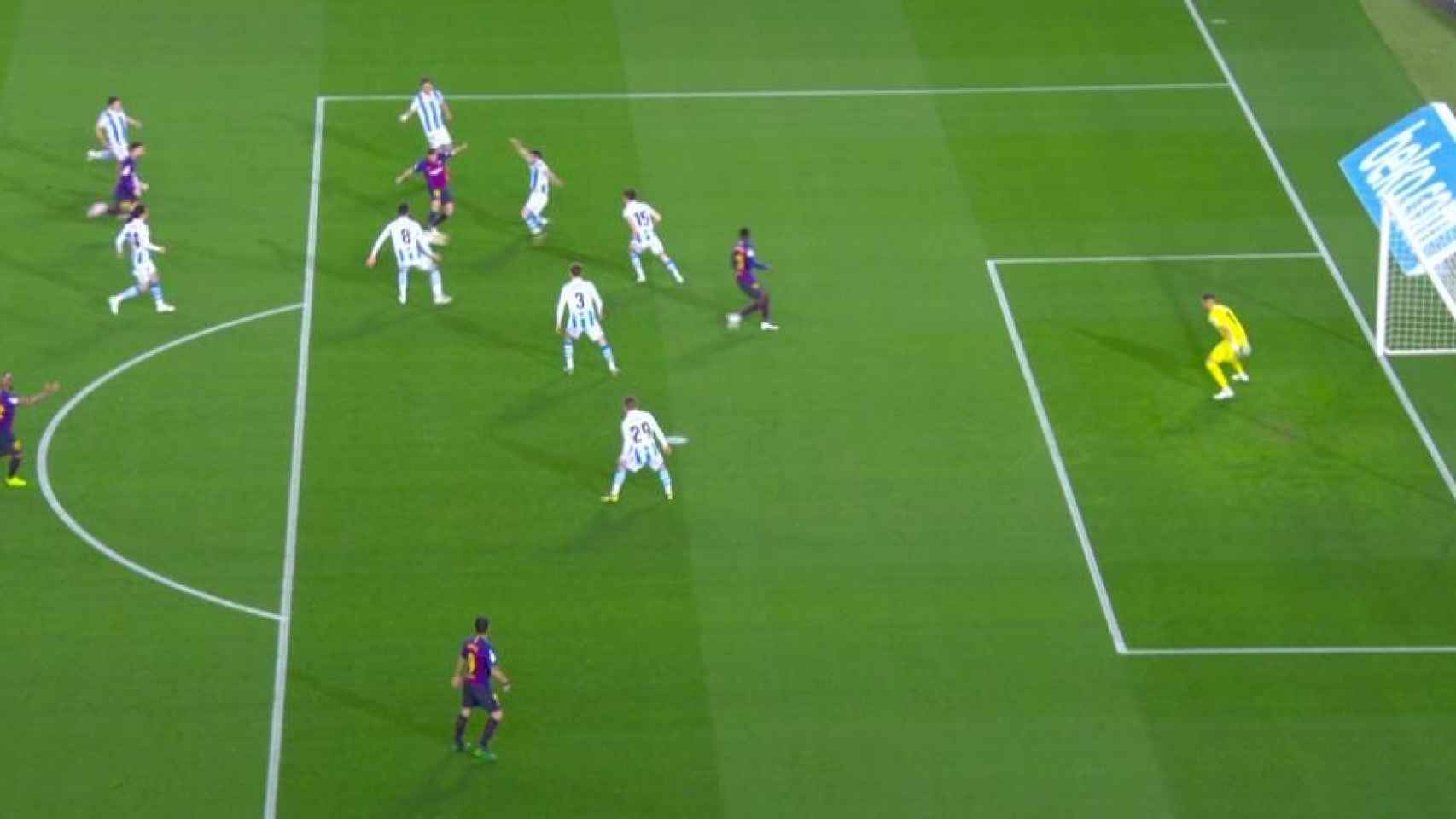 Indignación en la Real Sociedad por no anular el gol de Jordi Alba por fuera de juego