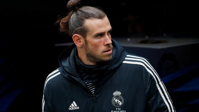 Gareth Bale en el banquillo del Santiago Bernabéu