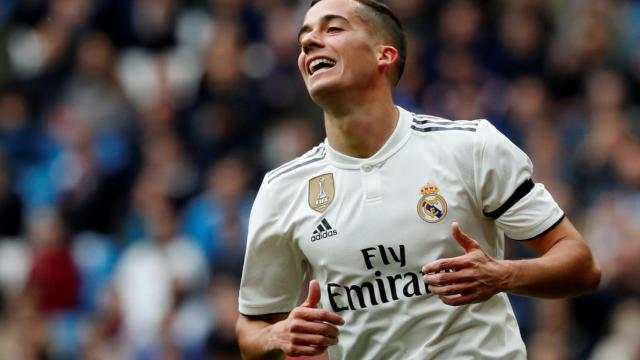 Lucas Vázquez, en un partido con el Real Madrid en la 2018/2019