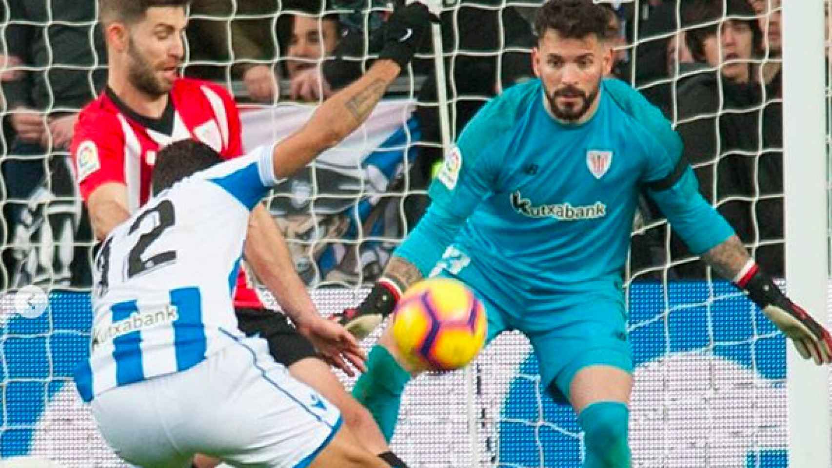 Iago Herrerín contra la Real Sociedad. Foto: Instagram (@athleticclub)