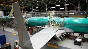Un avión 737 Max, en la fábrica de Boeing en Renton, en Washington.