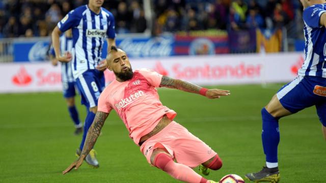 Arturo Vidal, durante un momento del partido