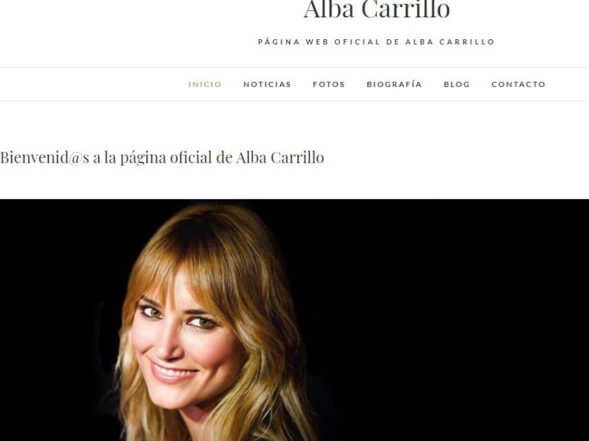 Nueva página web oficial de Alba Carrillo.