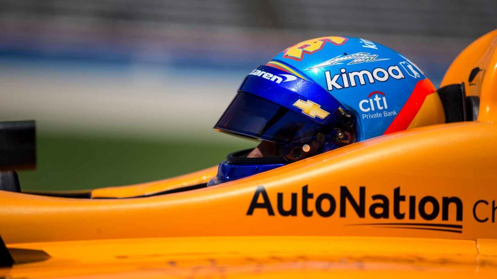 Fernando Alonso, en la preparación de las 500 Millas de Indianápolis