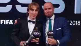 Luka Modric junto a Borja Couce