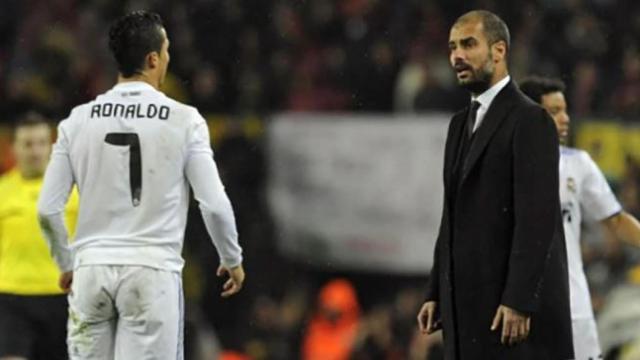 Cristiano Ronaldo y Pep Guardiola