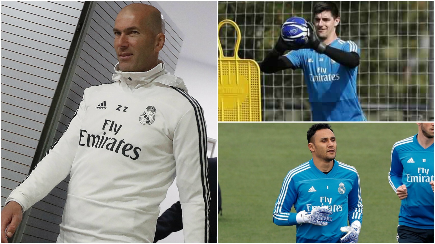 Zidane, Courtois y Keylor