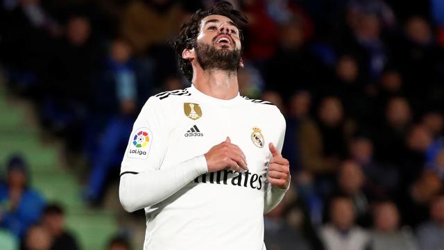 Isco se lamenta de una ocasión fallada frente al Getafe