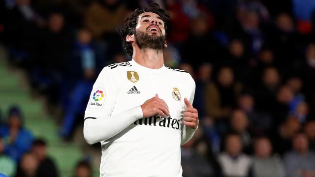 Isco se lamenta de una ocasión fallada frente al Getafe