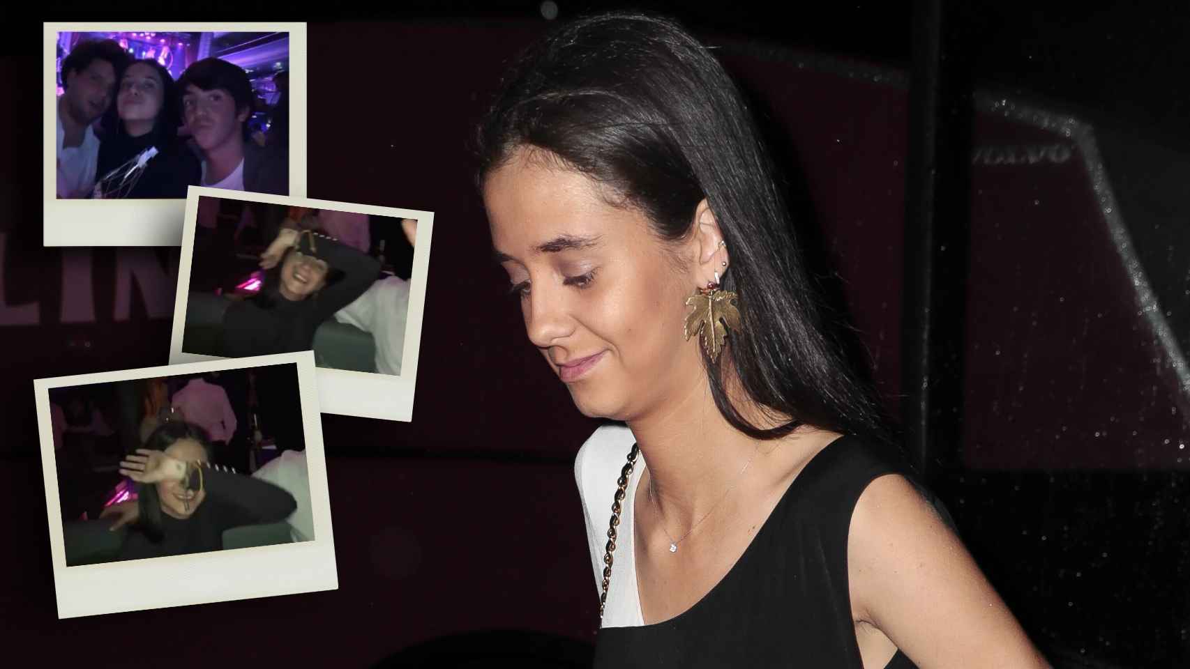 Victoria Federica en un montaje con algunas fotografías de su noche de fiesta en el Teatro Kapital.