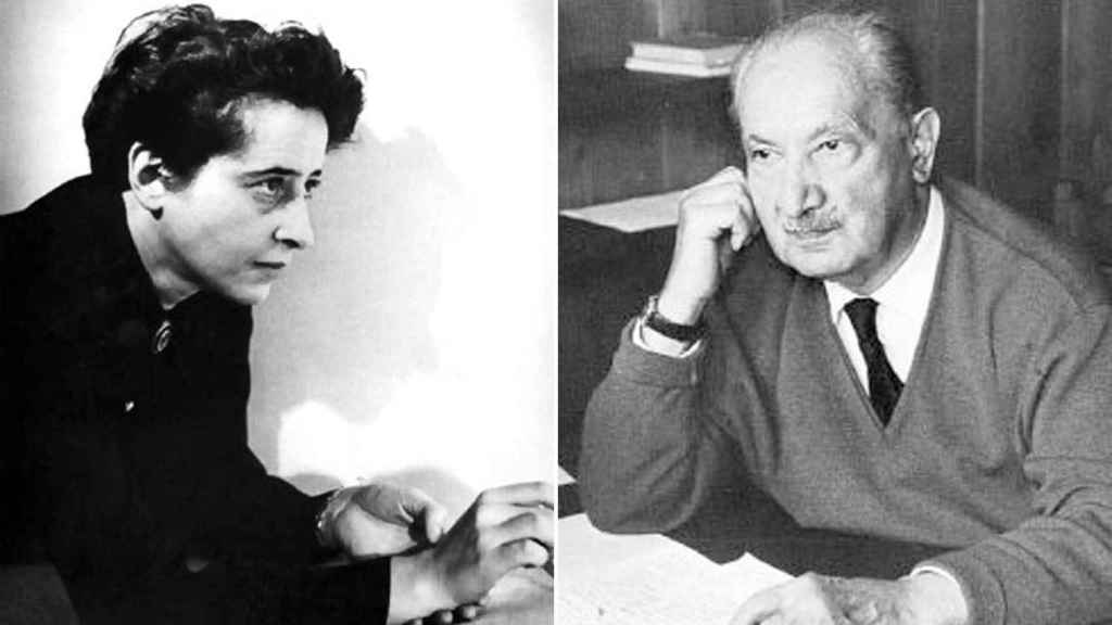 Hannah Arendt y Martin Heidegger.