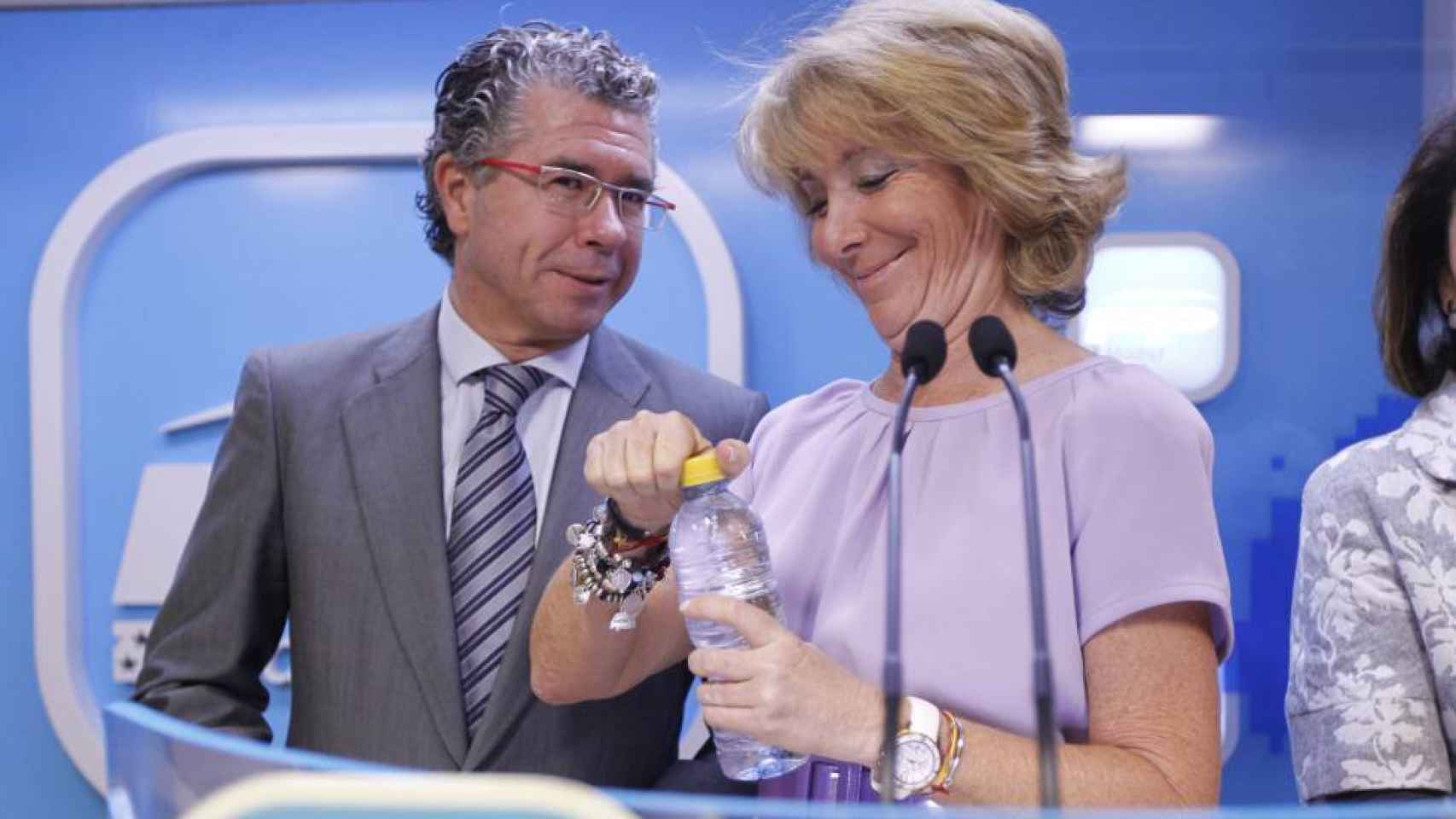 La expresidenta de la Comunidad de Madrid, Esperanza Aguirre y el exconsejero Francisco Granados.