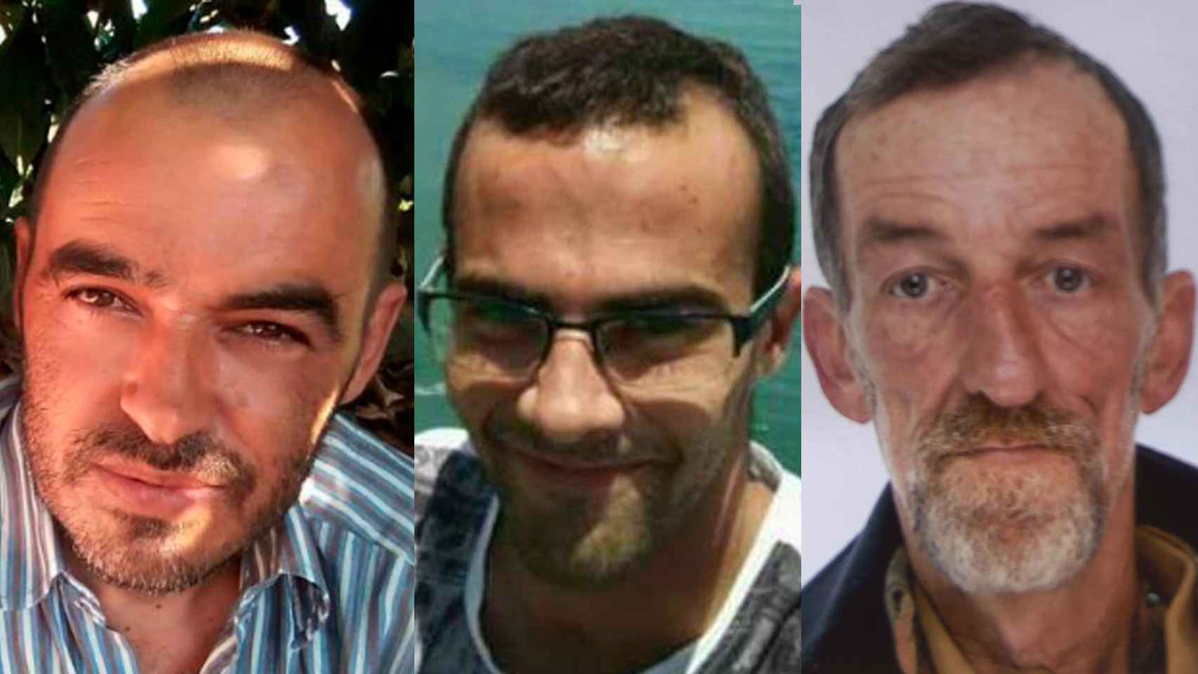 Pedro Pérez, Alejandro Martín y Anthony Walton, los tres desaparecidos de La Palma