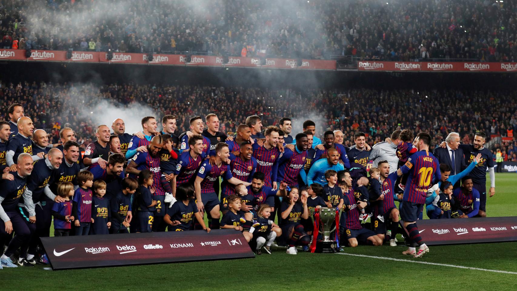 El Barcelona, tras conquistar su 26ª liga