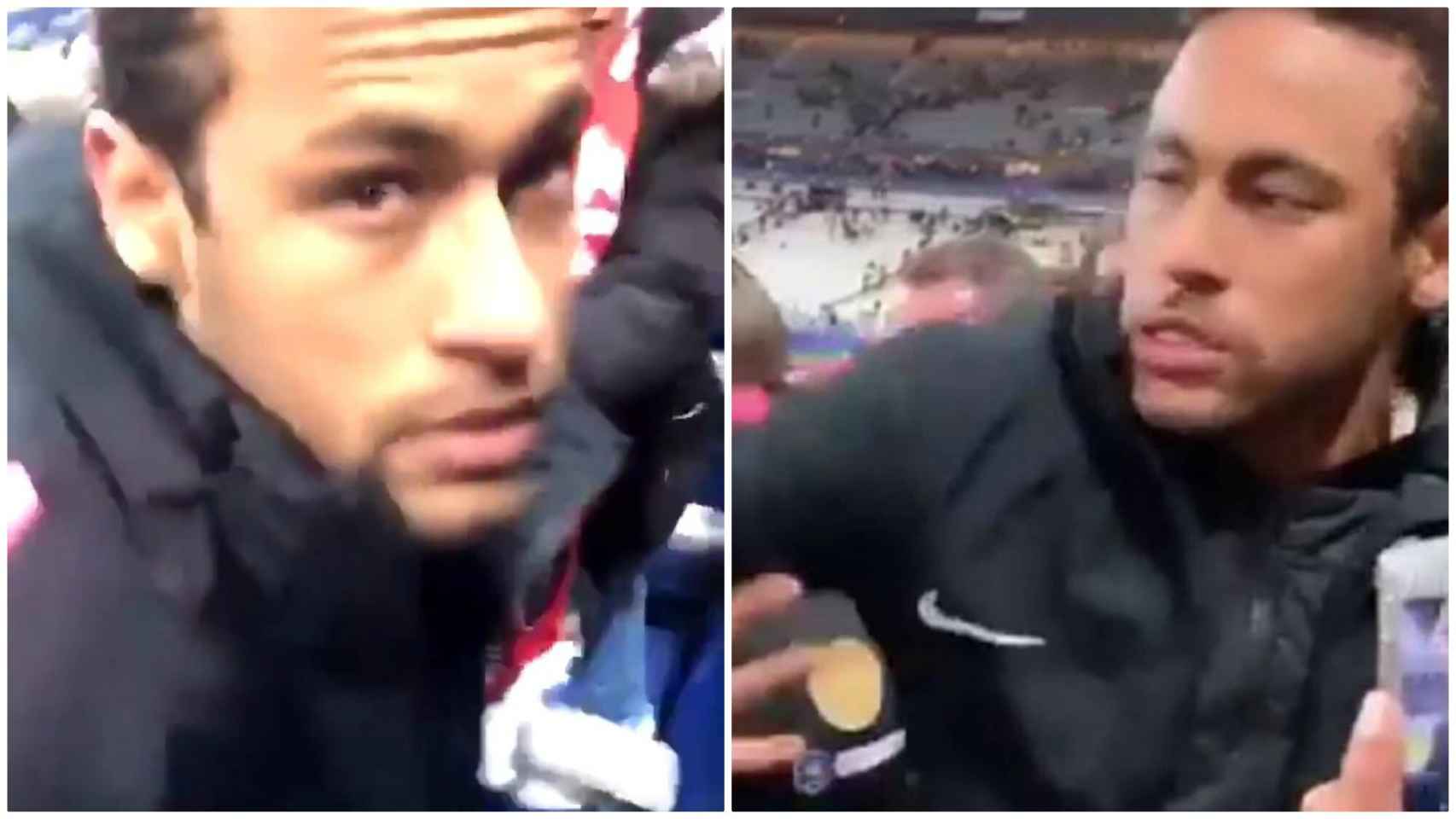 Neymar agrede a un aficionado del PSG tras perder la Copa
