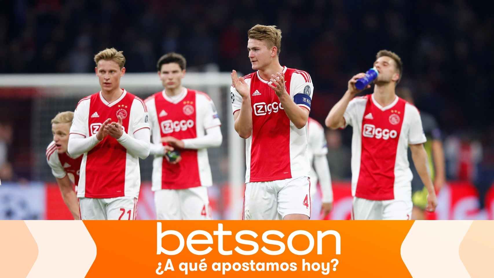 Jugadores del Ajax de Ámsterdam en la Champions League