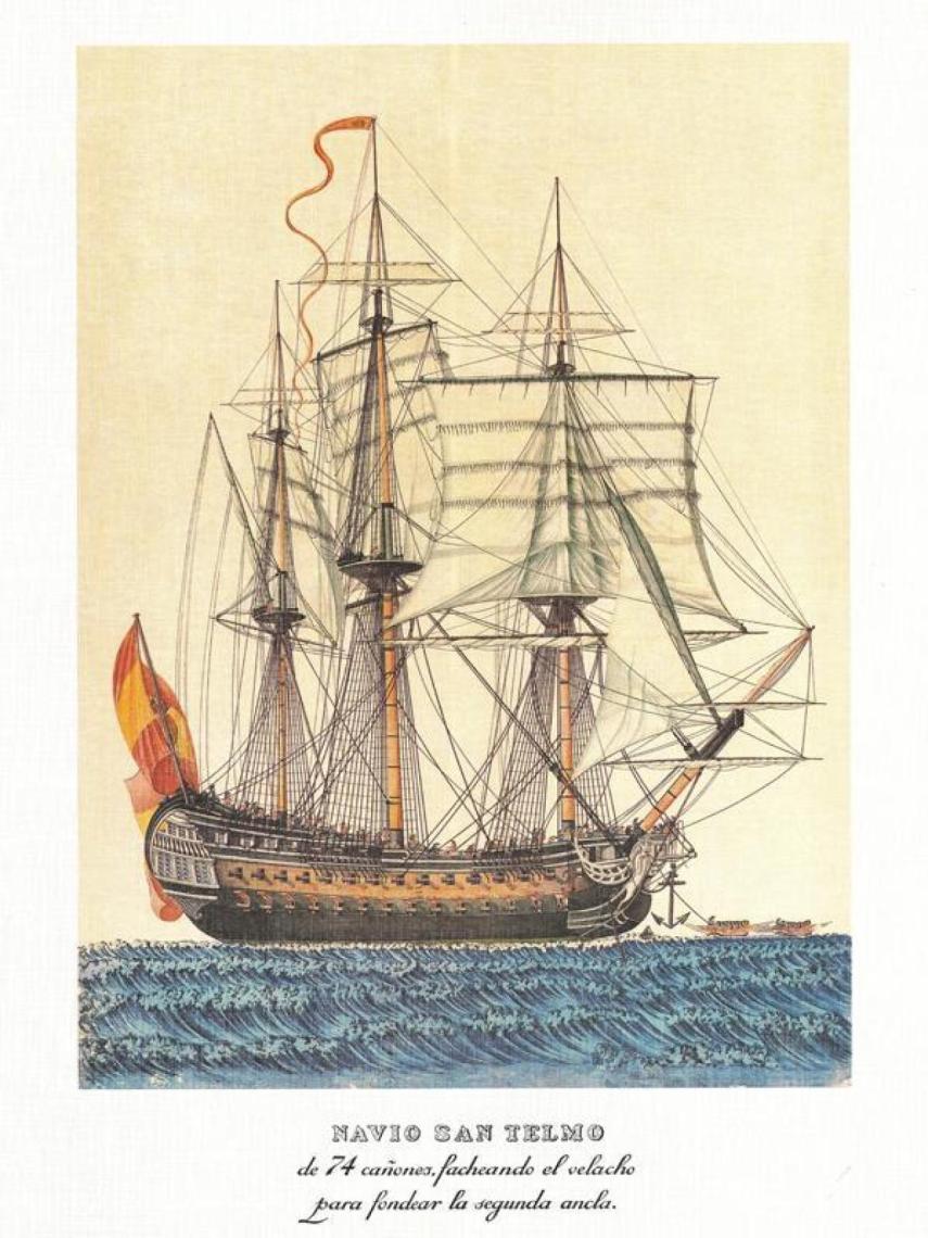 Ilustración del navío San Telmo.