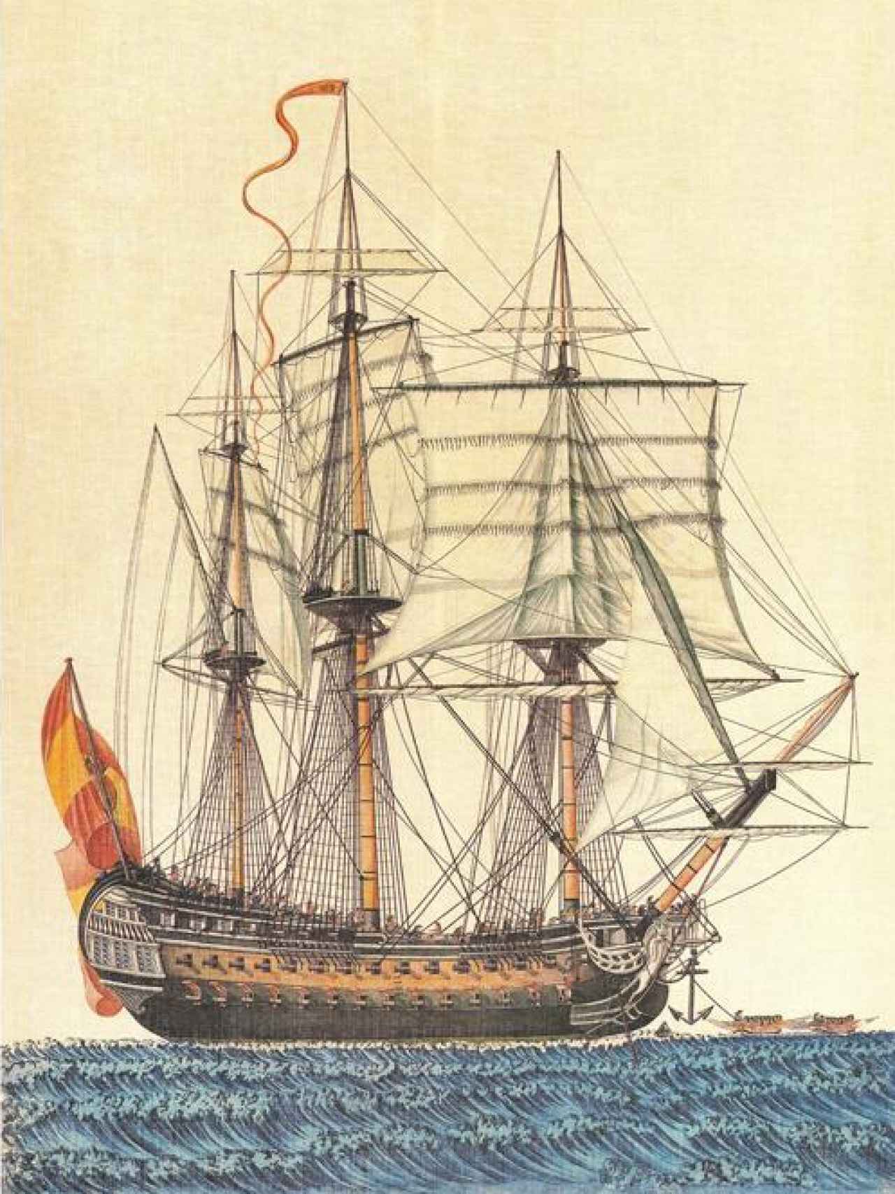 Ilustración del navío San Telmo.