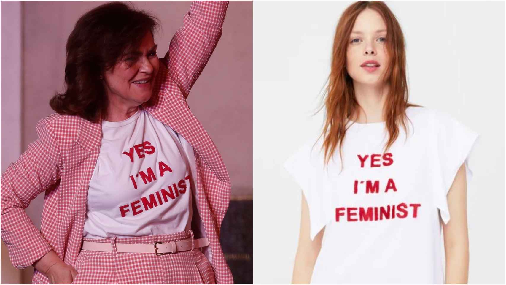 Carmen Calvo, la vicepresidenta 'influencer': camiseta feminista en menos de 24 horas