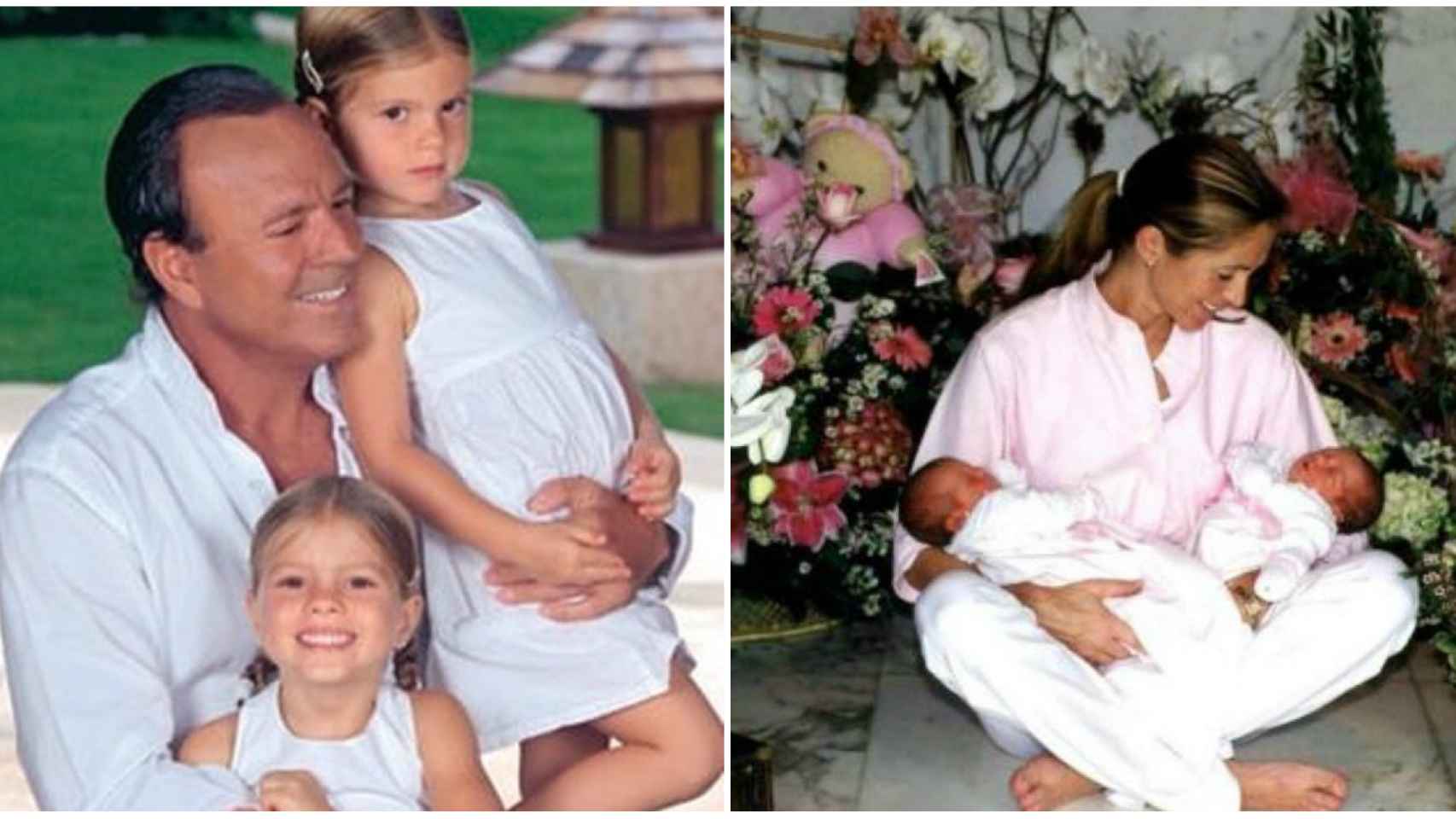 Julio Iglesias y Miranda con sus hijas.
