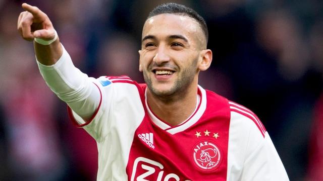 Ziyech, en un partido del Ajax de Ámsterdam. Foto: ajax.nl