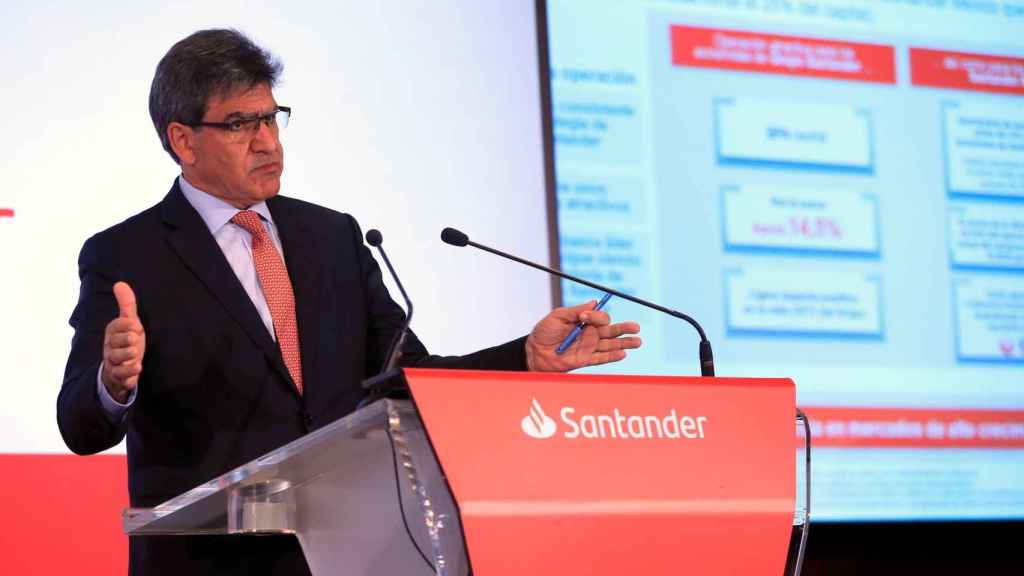 José Antonio Álvarez, CEO del Banco Santander, durante la presentación de resultados del 2019.