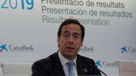 Gonzalo Gortázar, CEO de Caixabank, en la presentación de resultados del primer trimestre del año.