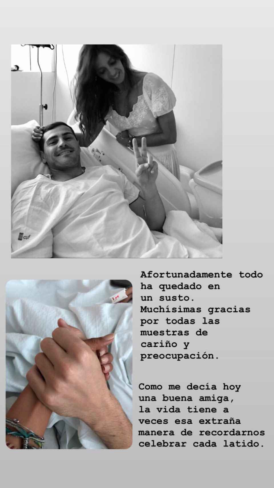 Sara Carbonero visita a Casillas en el hospital