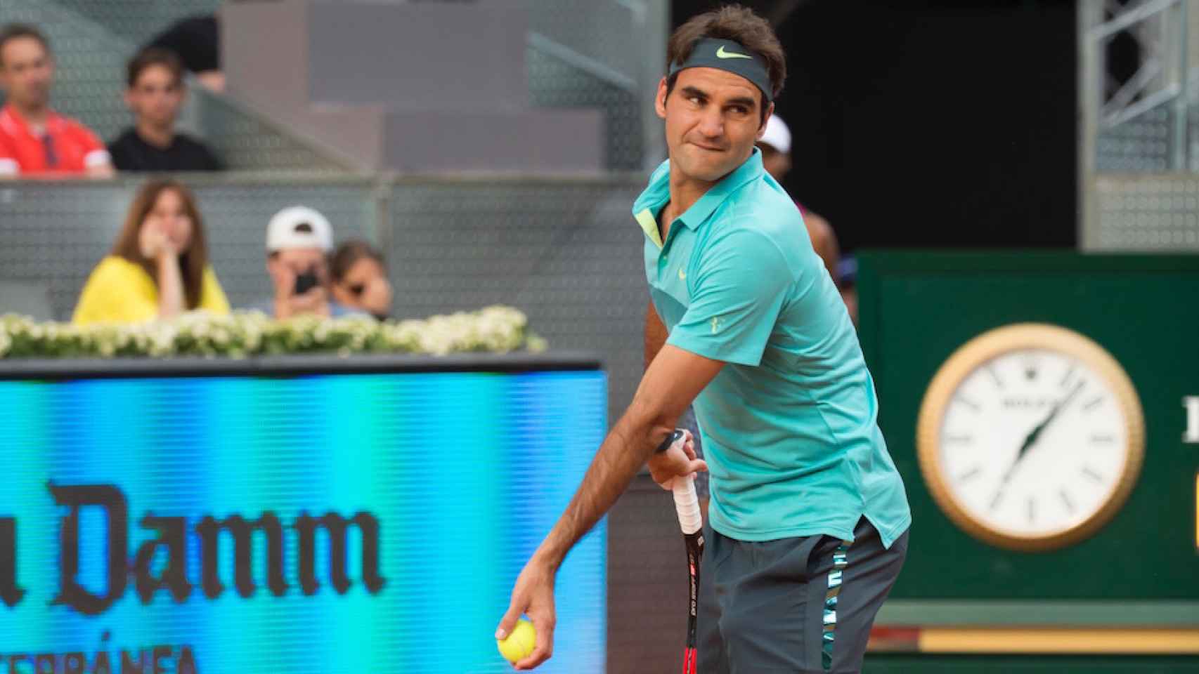 Roger Federer, en el Mutua Madrid Open. Foto: madrid-open.com