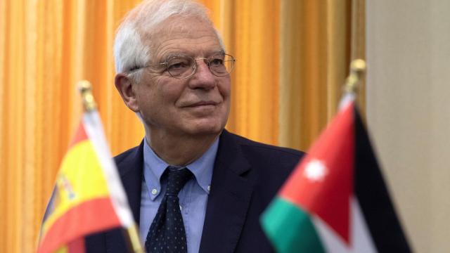 El ministro de Exteriores, Josep Borrell, en Amán (Jordania)