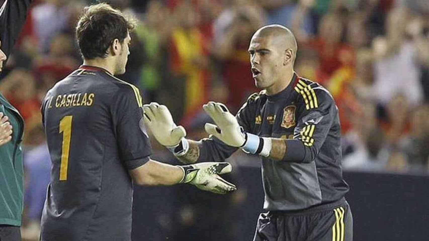 Casillas y Víctor Valdés