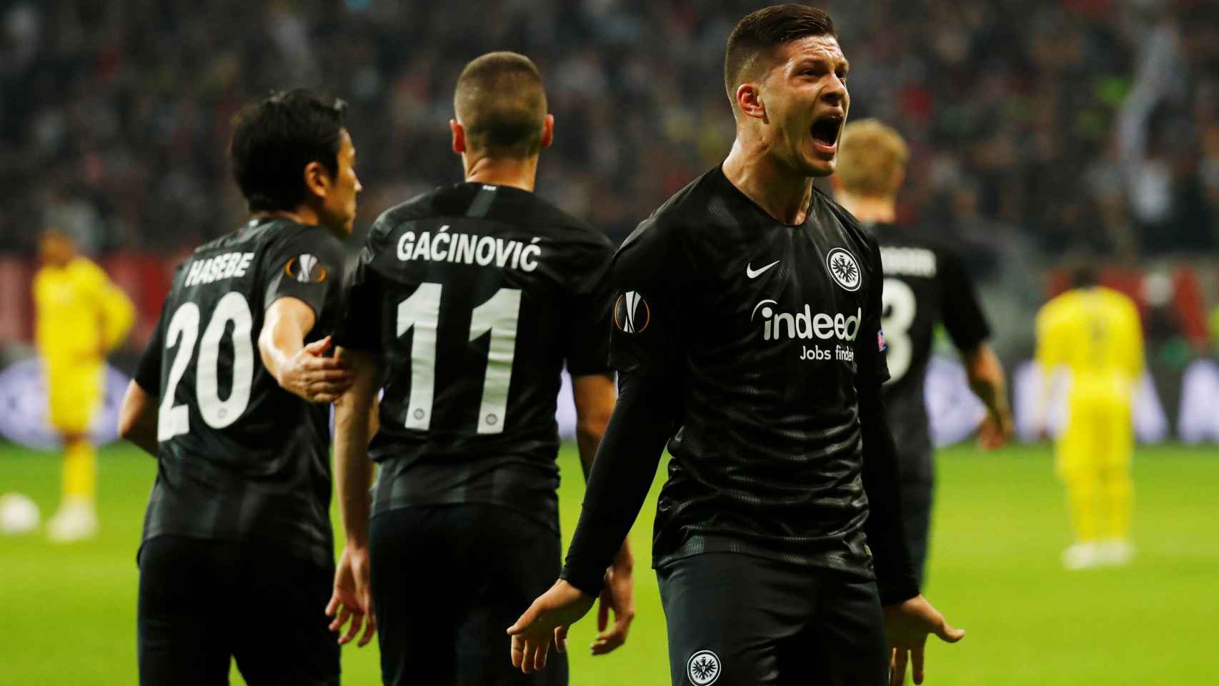 Jovic celebra su gol contra el Eintracht Frankfurt