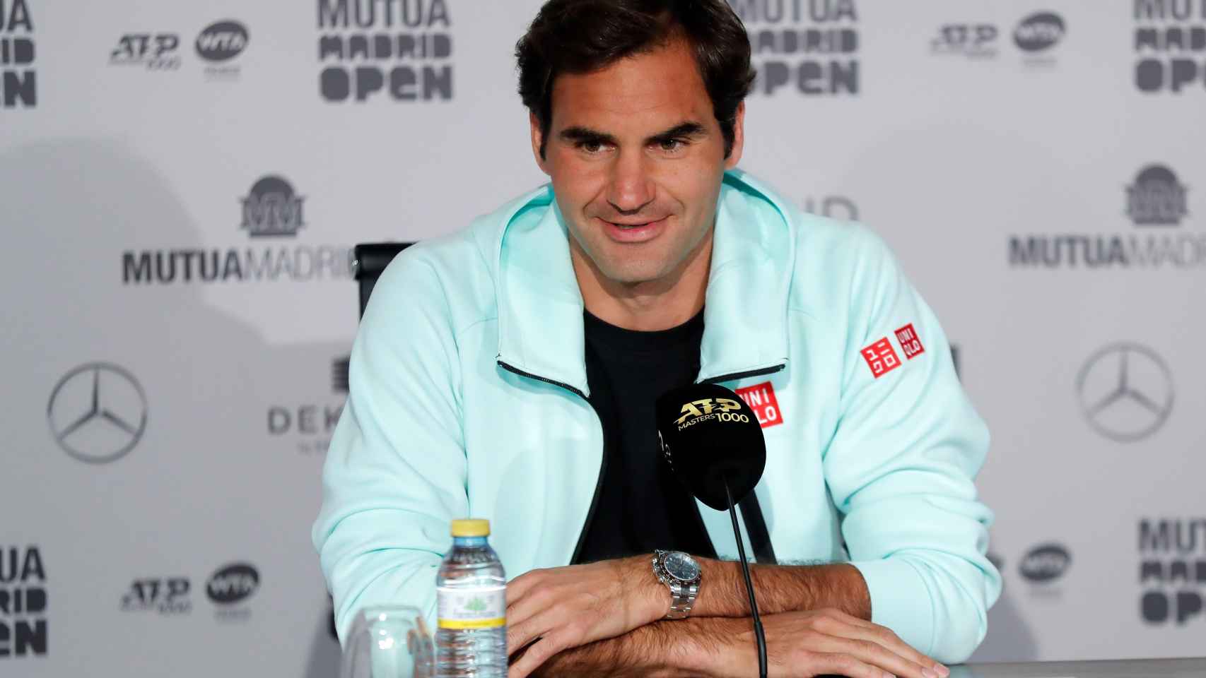 Federer en rueda de prensa