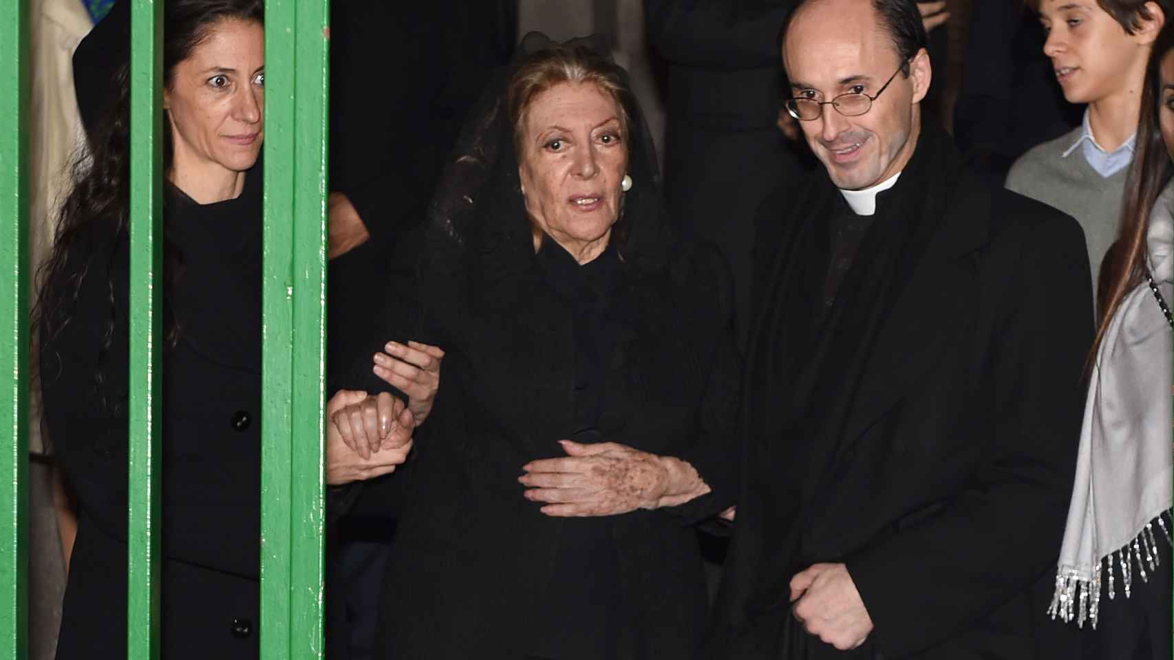 Pitita durante el funeral de su marido en noviembre de 2016.