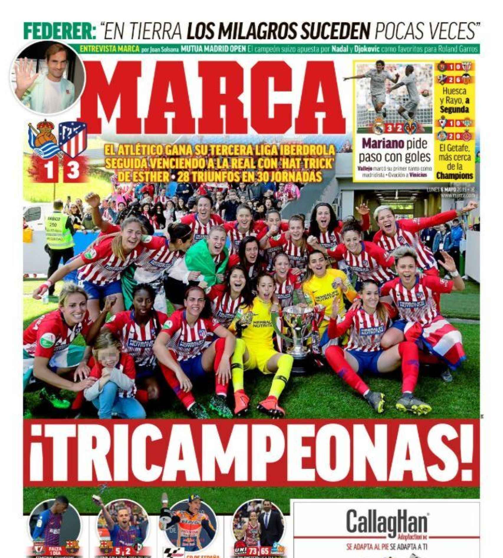 Portada diario Marca. 6 de mayo 2019.
