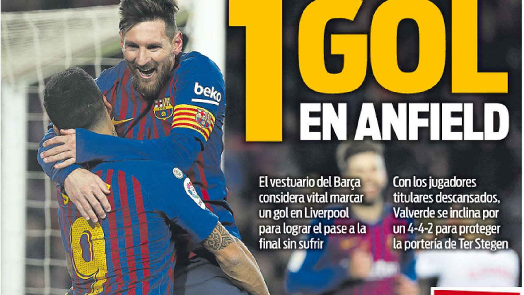 Portada diario Sport.  6 de mayo 2019.