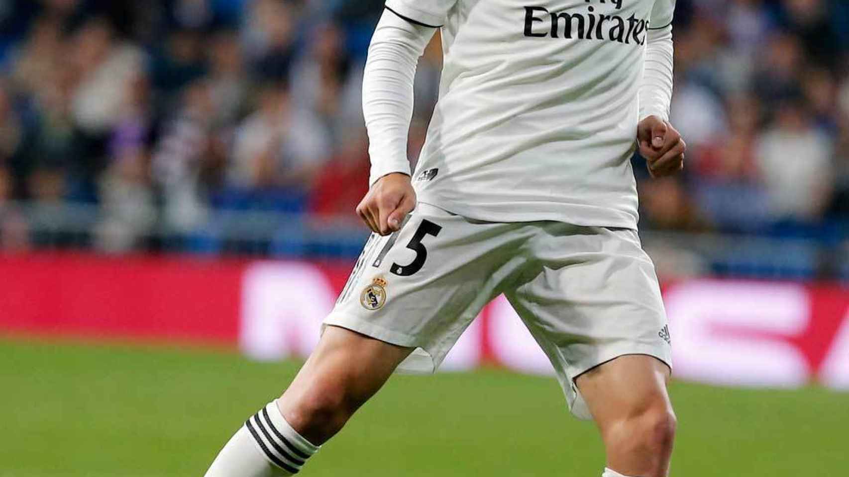 Fede Valverde en un partido del Real Madrid