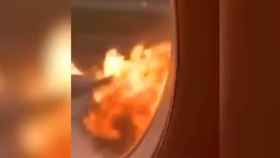 El incendio del avión de Moscú.
