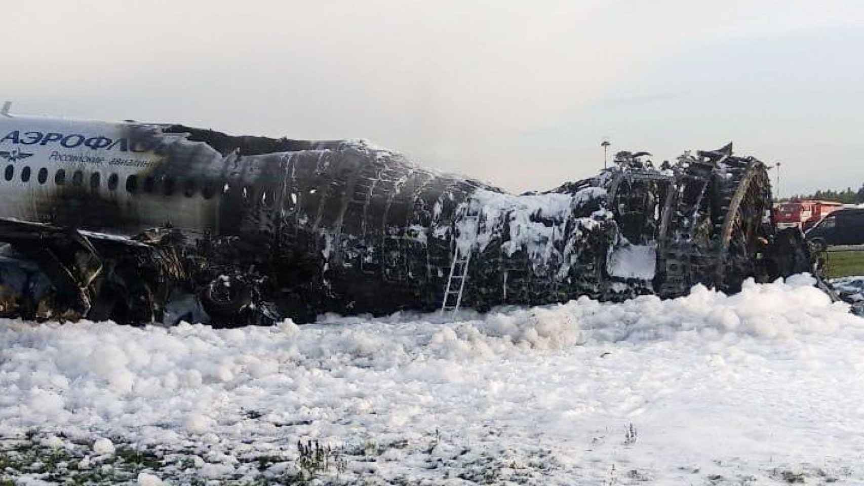 Imagen del accidente del Sukhoi Superjet 100.