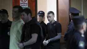Russian soccer players Mamayev and Kokorin attend a court hearing in Moscow