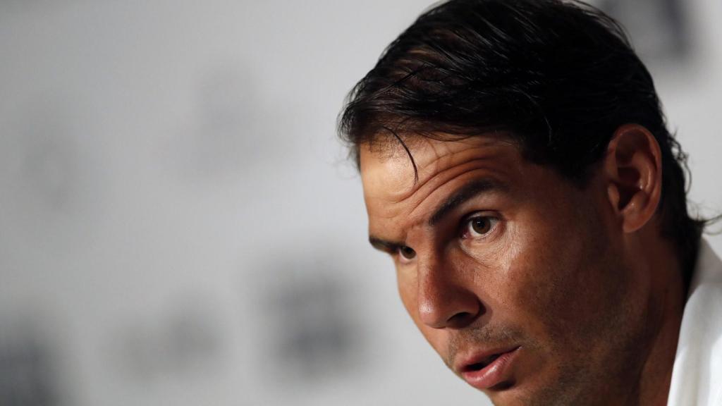 Rafa Nadal en rueda de prensa